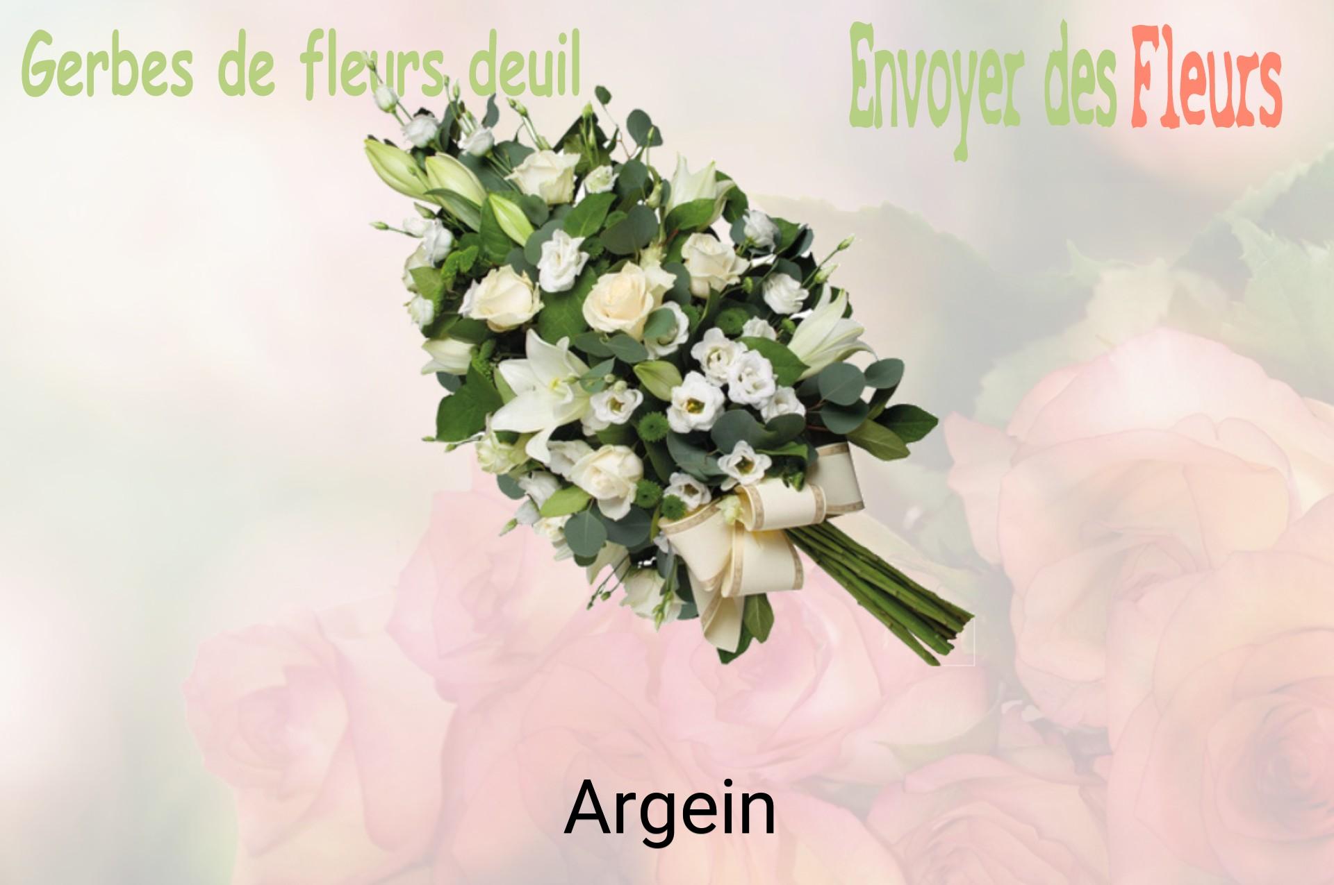 Gerbe de fleurs de deuil livrée à Argein